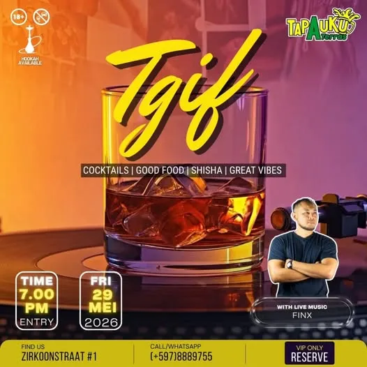 Flyer van Tgif bij Tap A Uku
