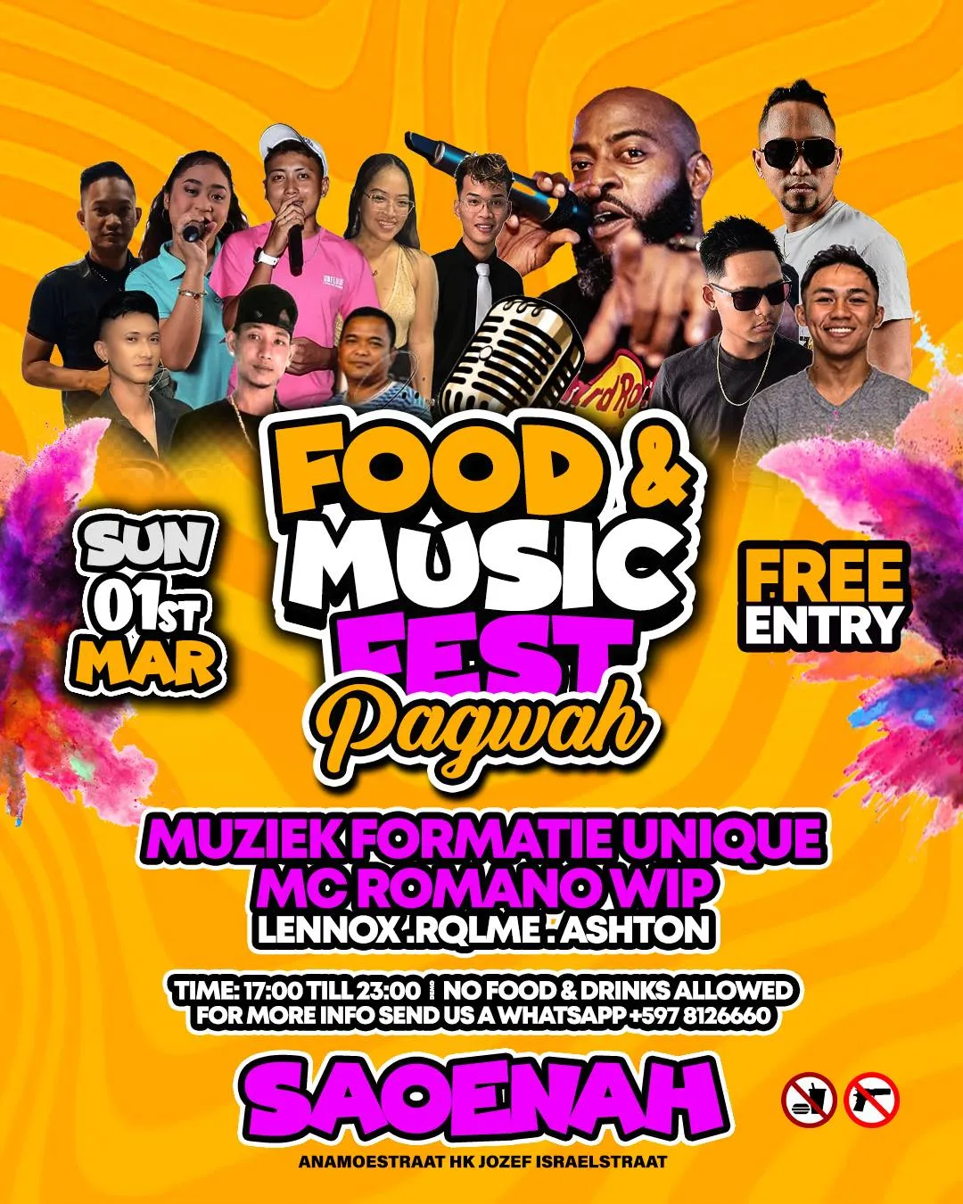 Flyer of Food & Music Fest Pagwah at Saoenah