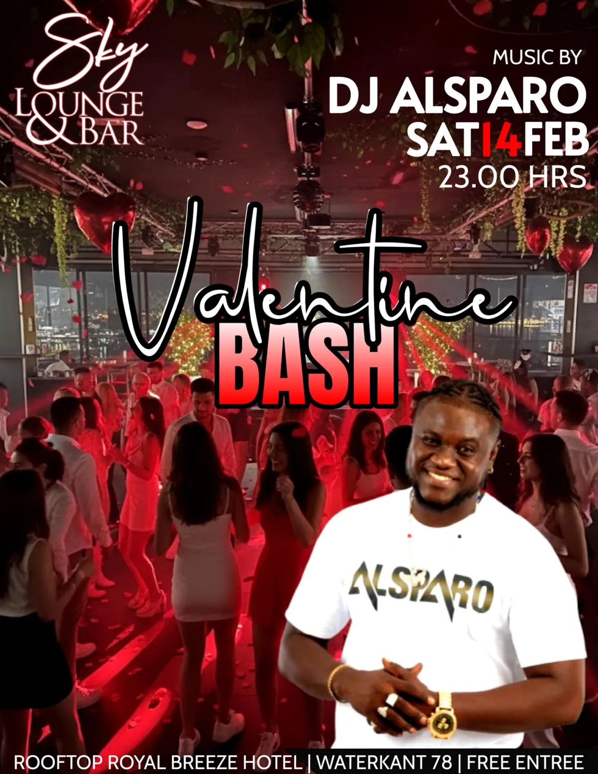 Flyer van Valentine Bash bij Sky Lounge & Bar