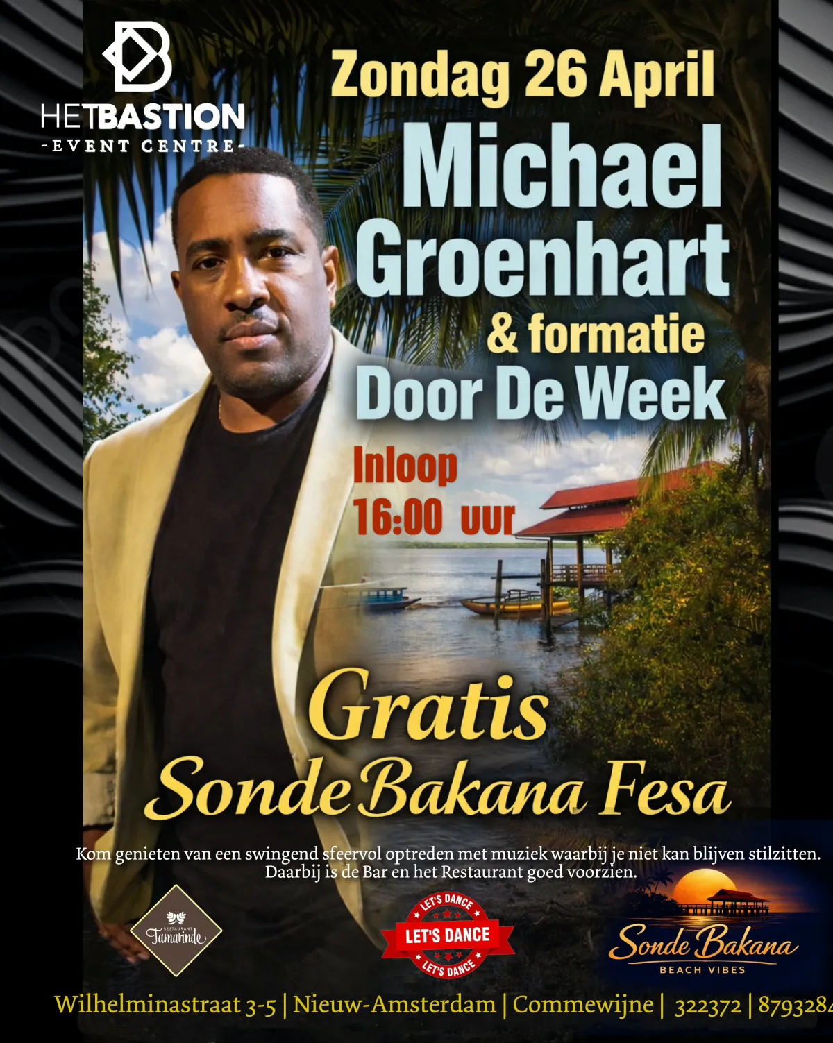 Flyer of Michael Groenhart & formatie Door De Week at Het Bastion Event Centre
