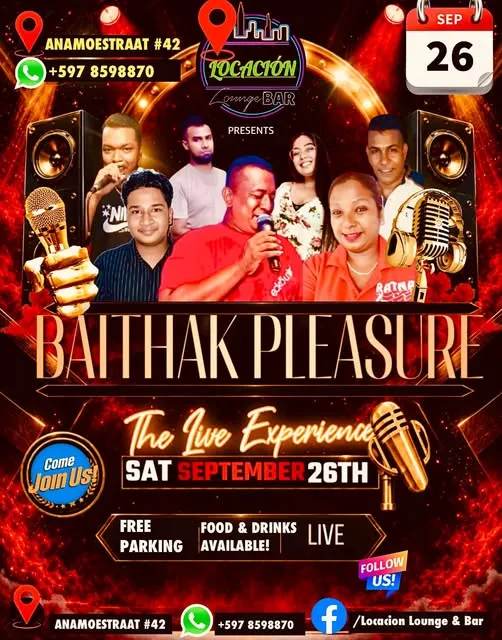 Flyer of BAITHAK PLEASURE at Locación Lounge & Bar