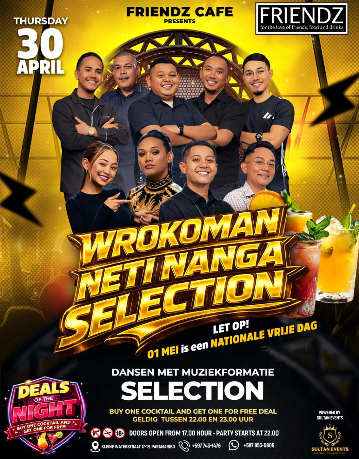 Flyer of WROKOMAN NETI NANGA SELECTION at Cafe Friendz