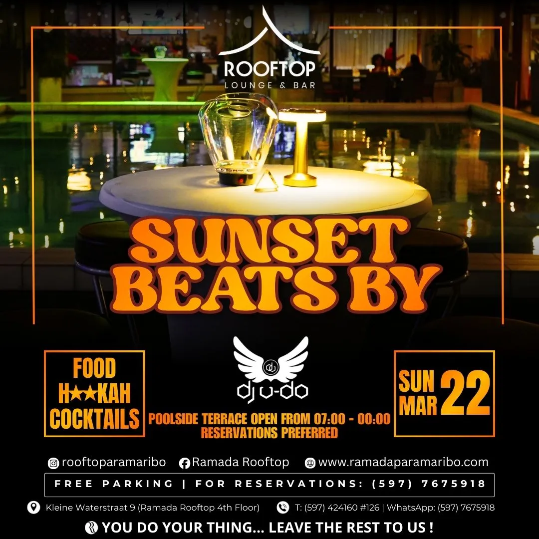 Flyer van SUNSET BEATS BY DJ V-DO bij Ramada Rooftop