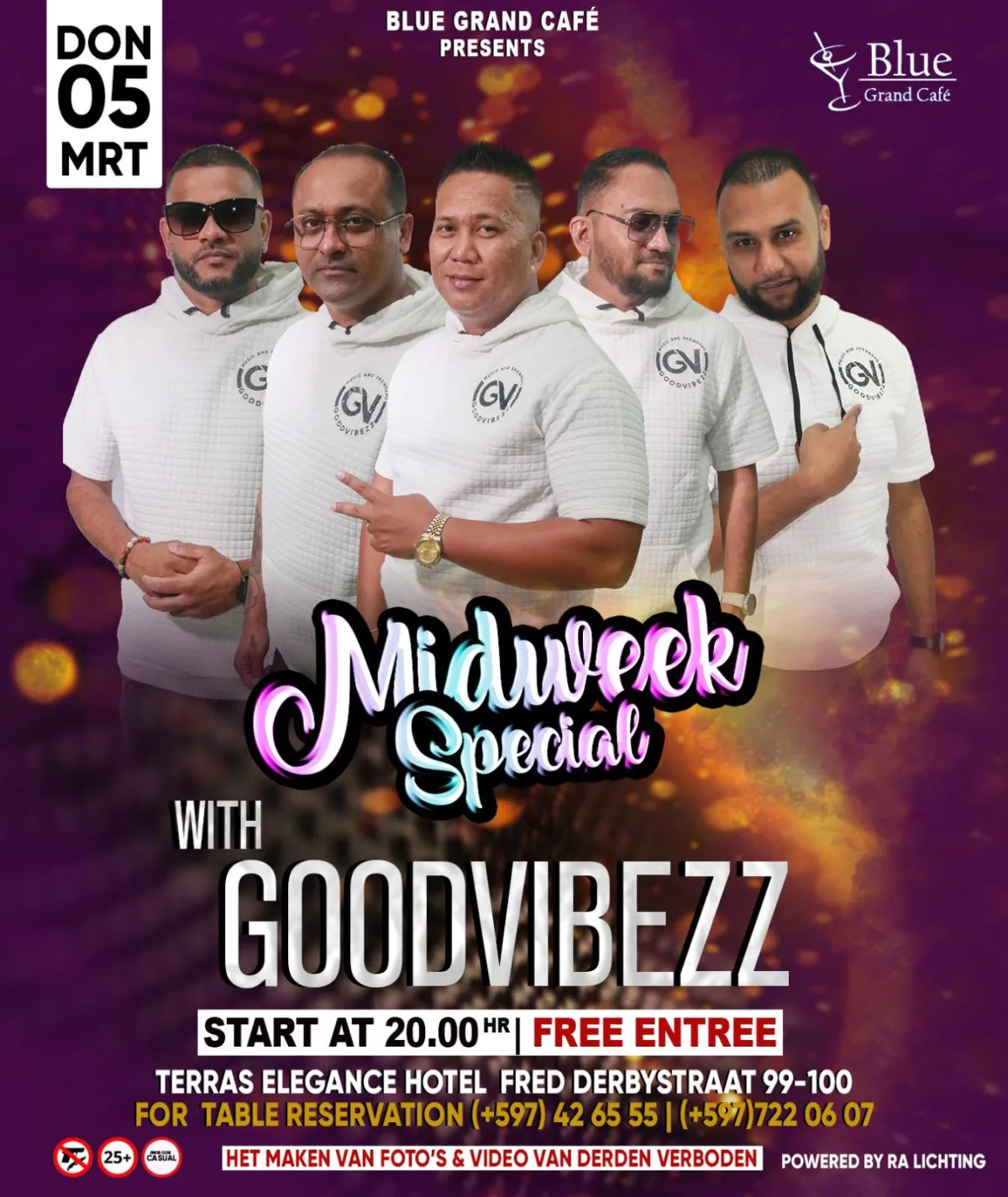 Flyer van Midweek Special bij Blue Grand Café