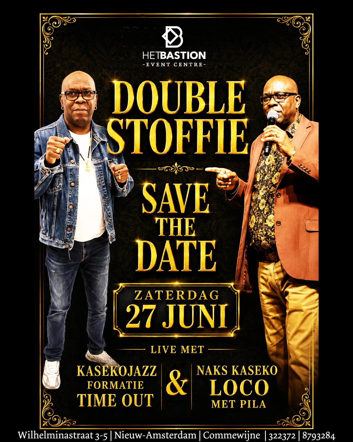 Flyer van DOUBLE STOFFIE bij Het Bastion Event Centre