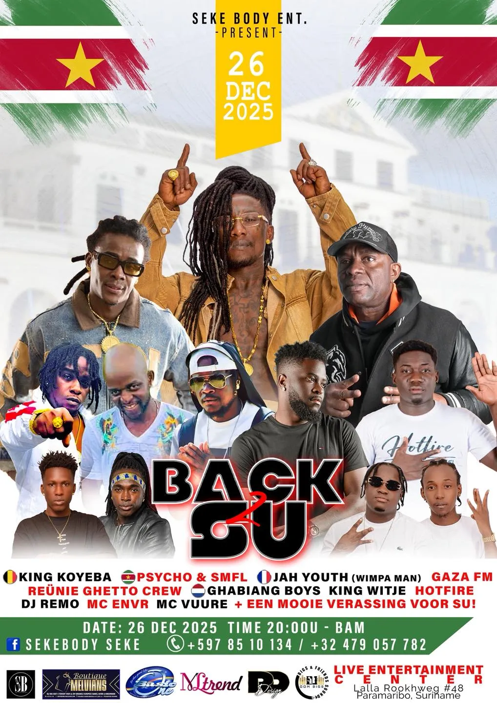Flyer van Back 2 SU bij Live Entertainment Center