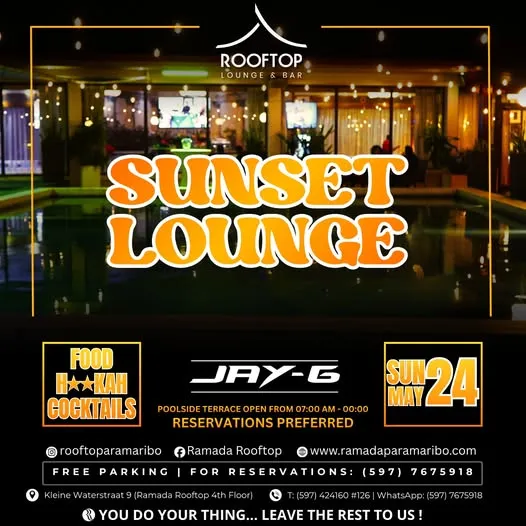Flyer van SUNSET LOUNGE bij Ramada Rooftop