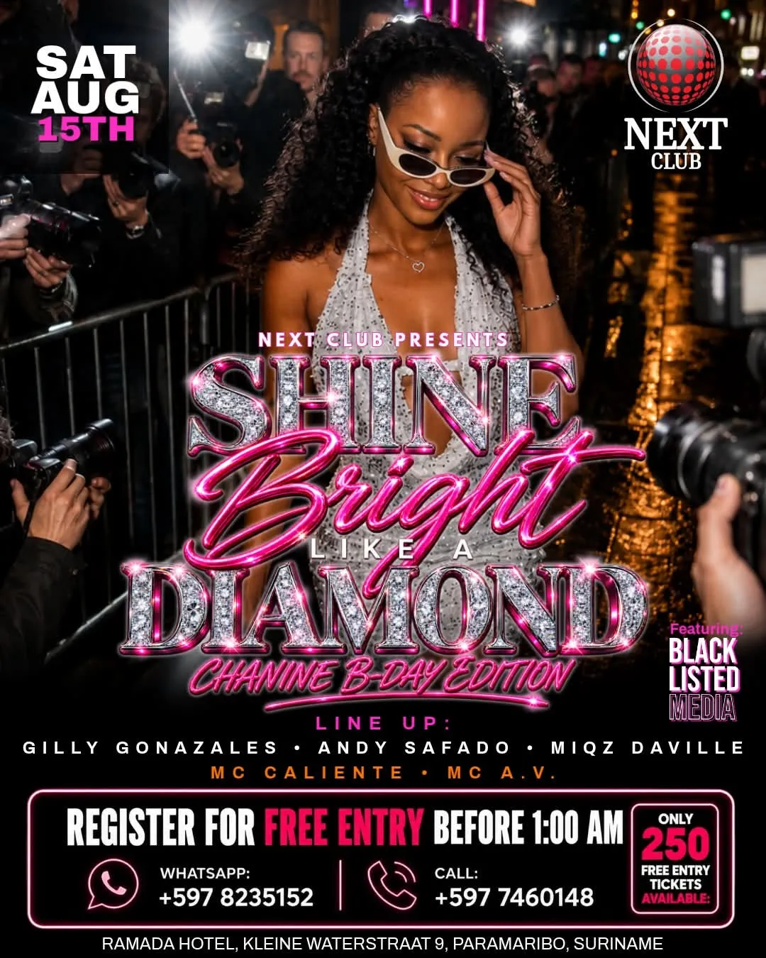 Flyer of SHINE BRIGHT LIKE A DIAMOND - Chanine B-Day Edition at Next Club