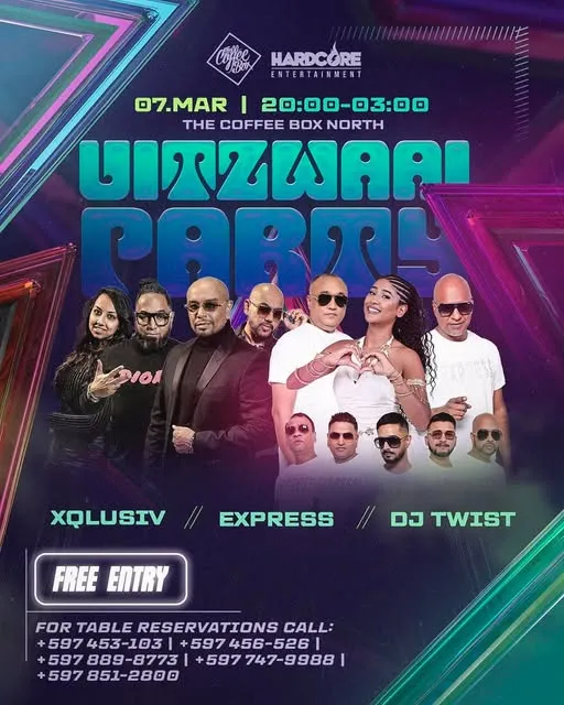 Flyer of Uitzwaai Party at Blue Grand Café