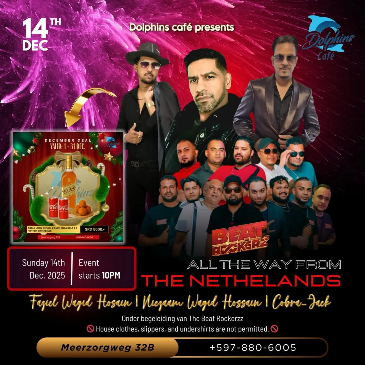 Flyer van Beat Rockers @ Dolphins bij Dolphins Café
