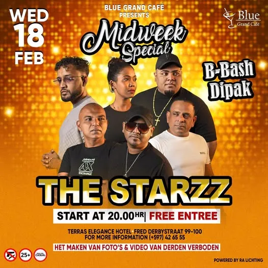 Flyer van Midweek Special bij Blue Grand Café