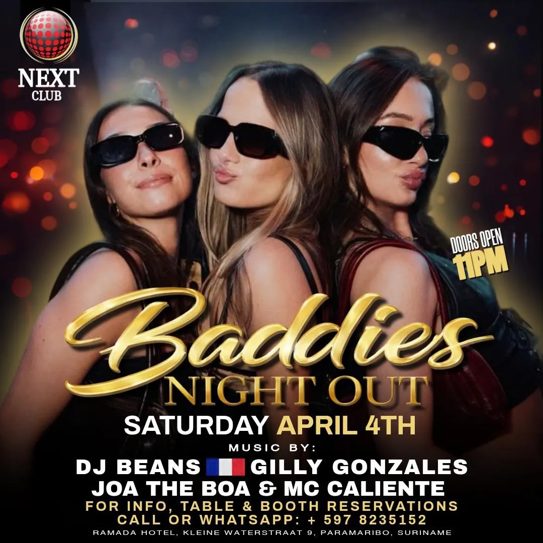 Flyer van Baddies Night Out bij Next Club