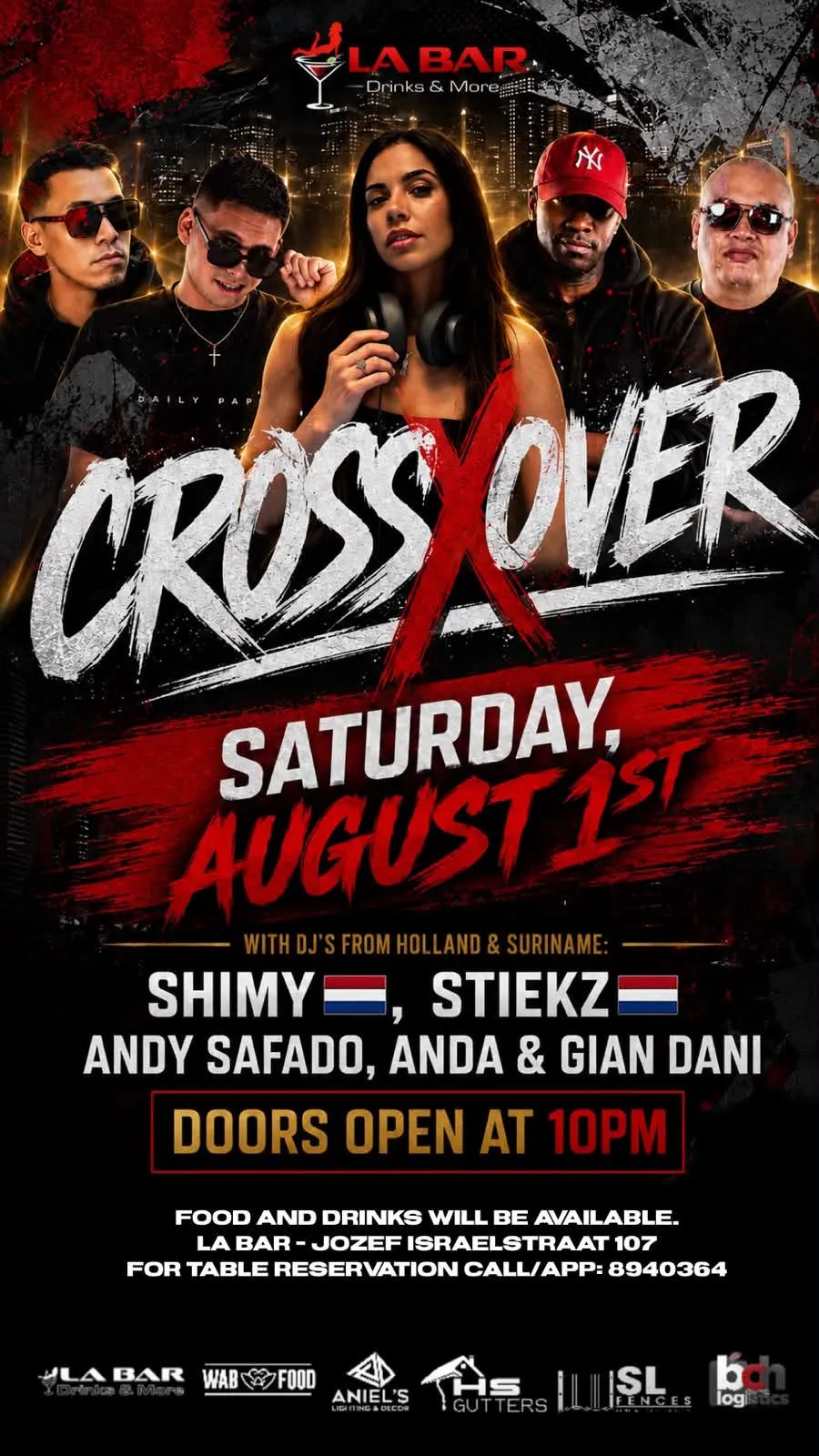 Flyer van CROSSOVER bij LA BAR