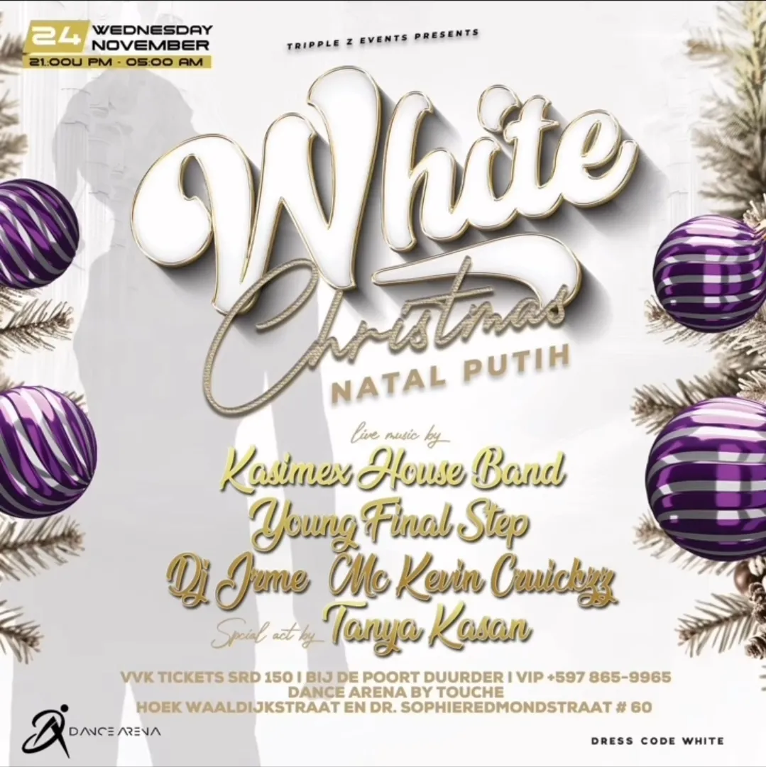 Flyer of White Christmas Natal Putih at Dance Arena