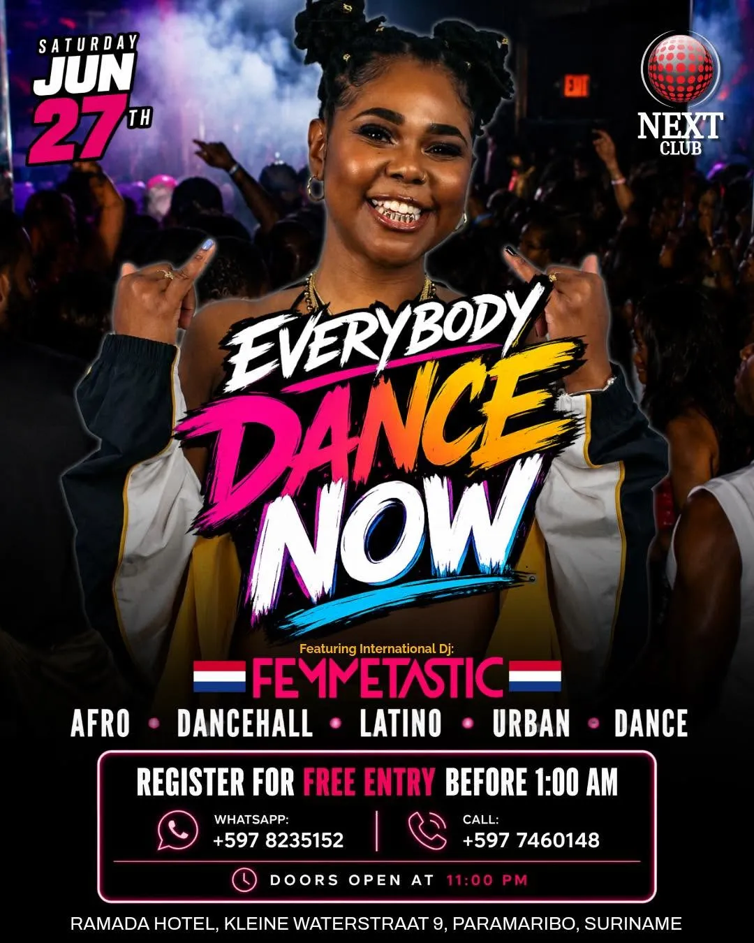 Flyer van EVERYBODY DANCE NOW bij Next Club