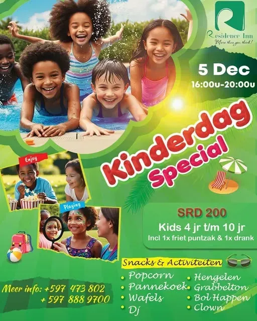 Flyer van Residence Inn Kinderdag Special bij Residence Inn