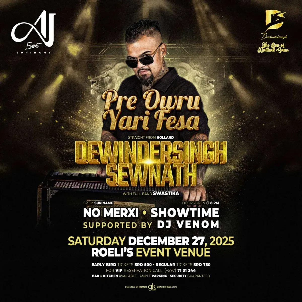 Flyer of Pre Owru Yari Fesa at Roeli's Event Venue