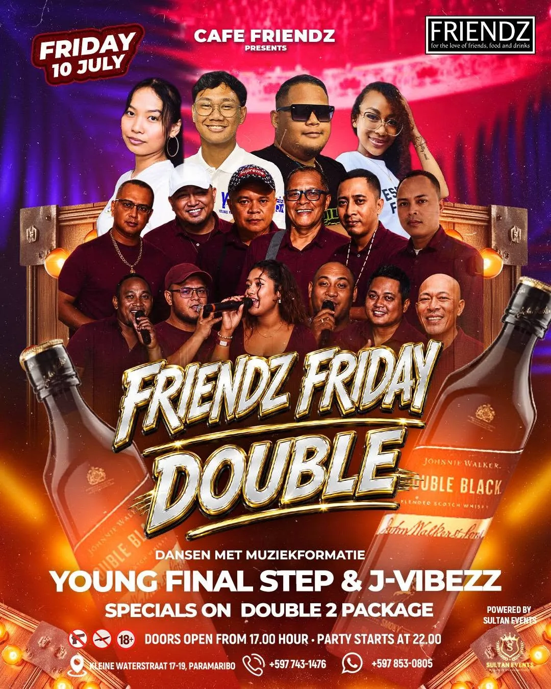 Flyer van Friendz Friday Double bij Cafe Friendz
