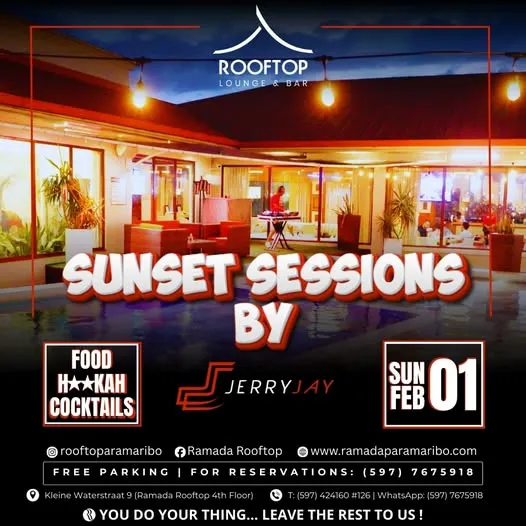 Flyer van Sunset Sessions bij Ramada Rooftop