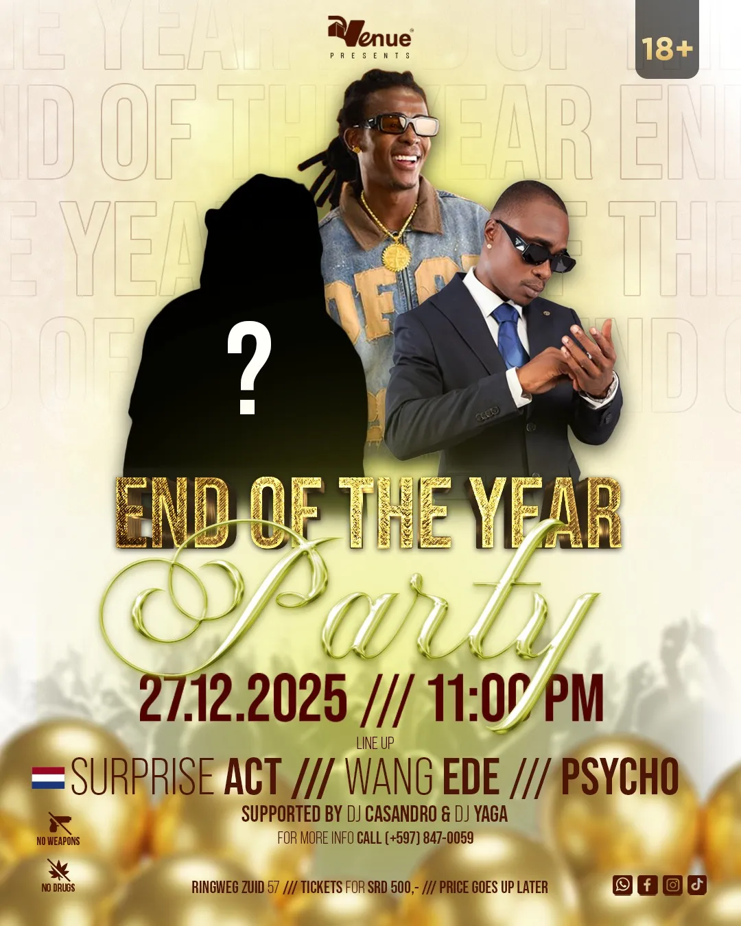 Flyer of End of the Year Party at D Venue