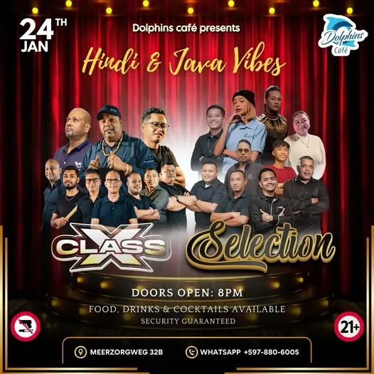 Flyer van Hindi & Java Vibes bij Dolphins Café