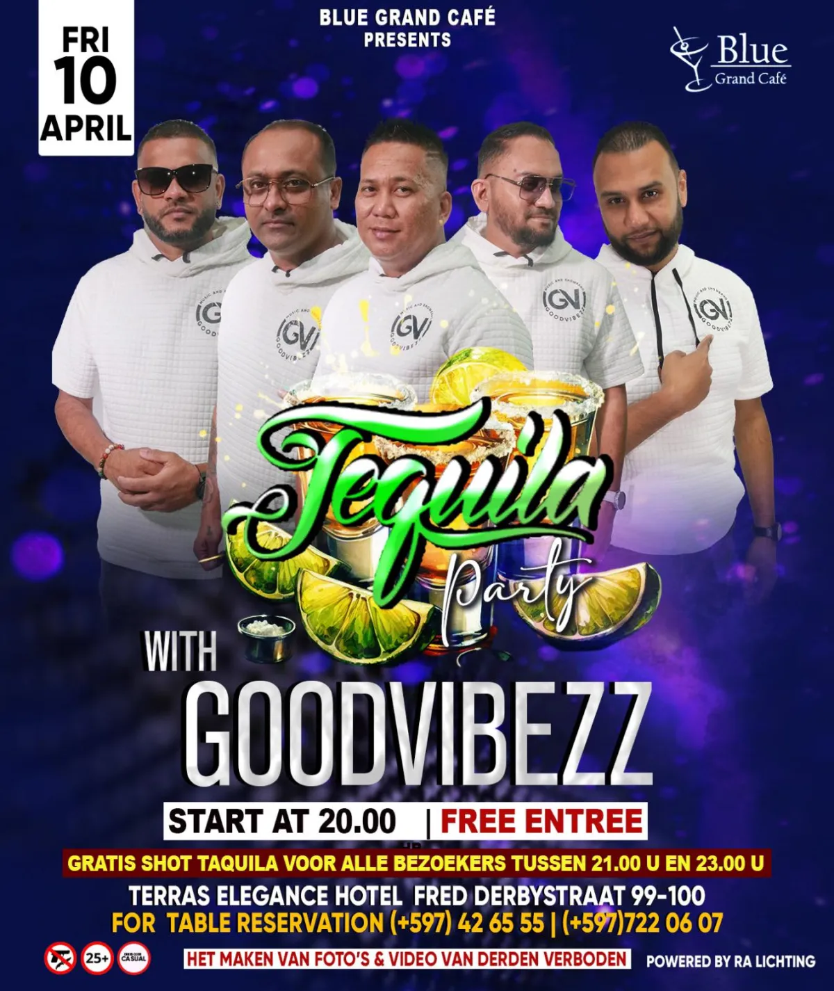 Flyer of Tequila Party at Blue Grand Café