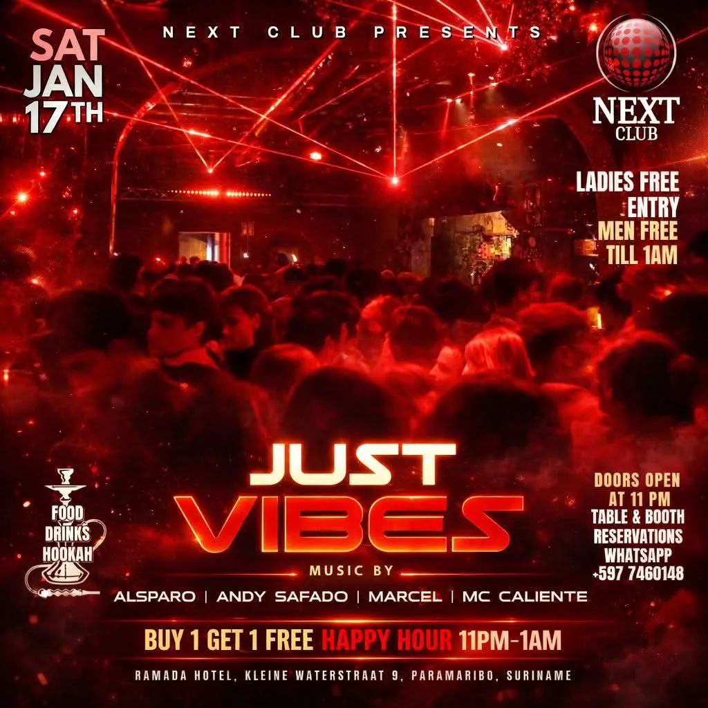 Flyer van Just Vibes bij Next Club