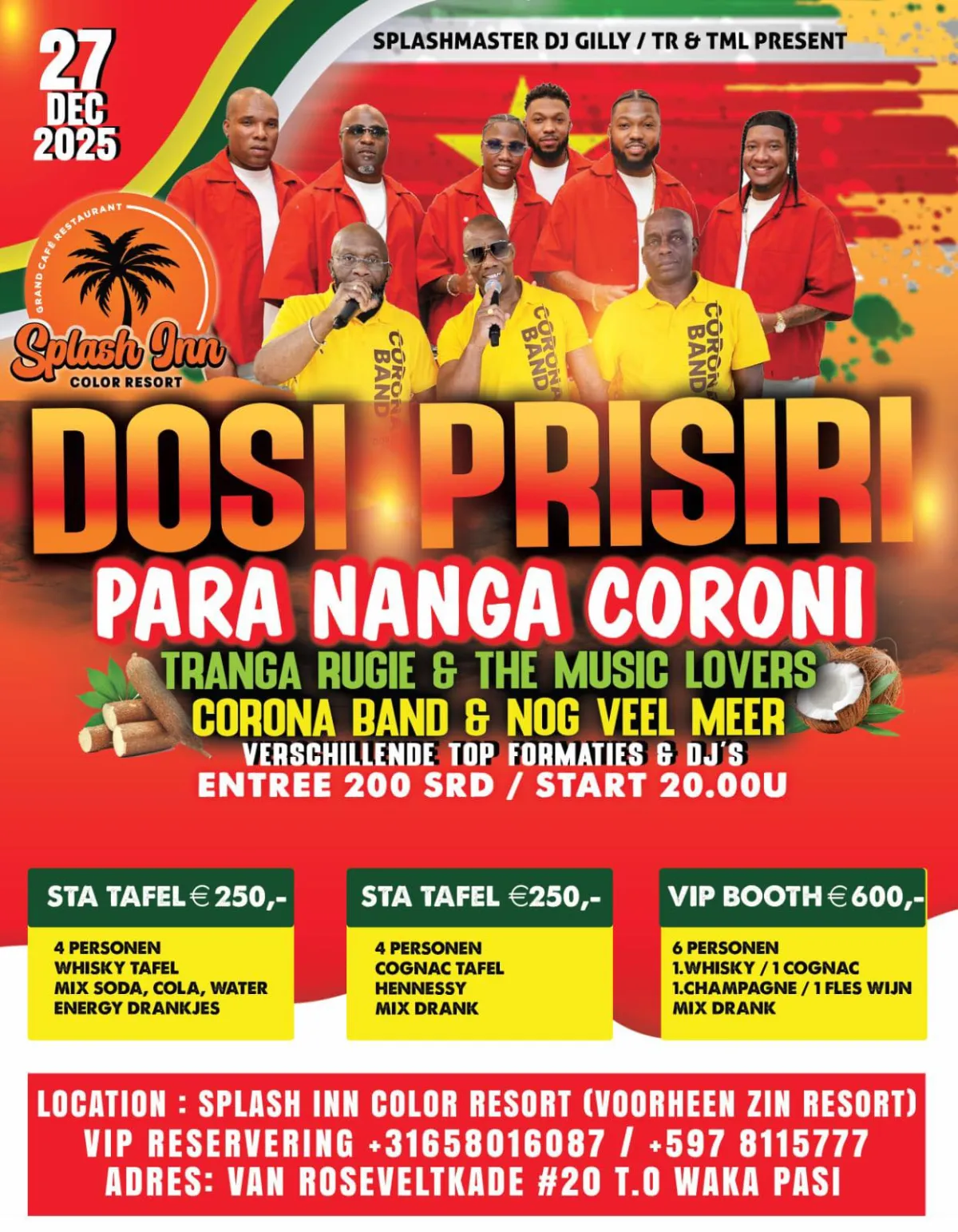 Flyer of Dosi Prisiri Para Nanga Coroni at Splash Inn Color Resort