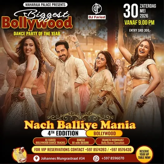 Flyer van Biggest Bollywood Dance Party of the Year bij Maharaja Palace