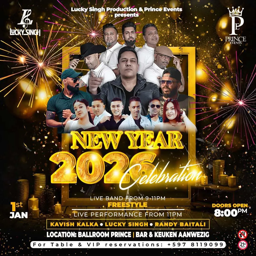 Flyer of New Year 2026 Celebration at Ballroom Prince