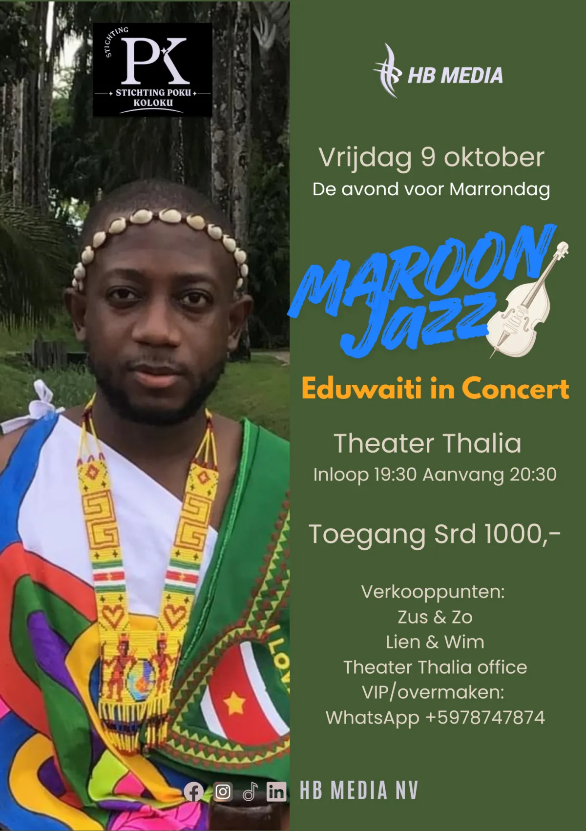 Flyer van MAROON JAZZ bij Theater Thalia