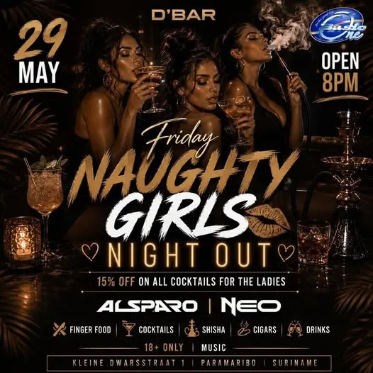 Flyer van Naughty Girls Night Out bij D'Bar