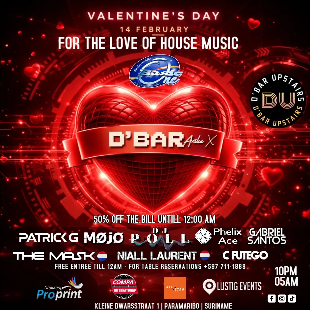 Flyer of For the Love of House Music at D'Bar Upstairs