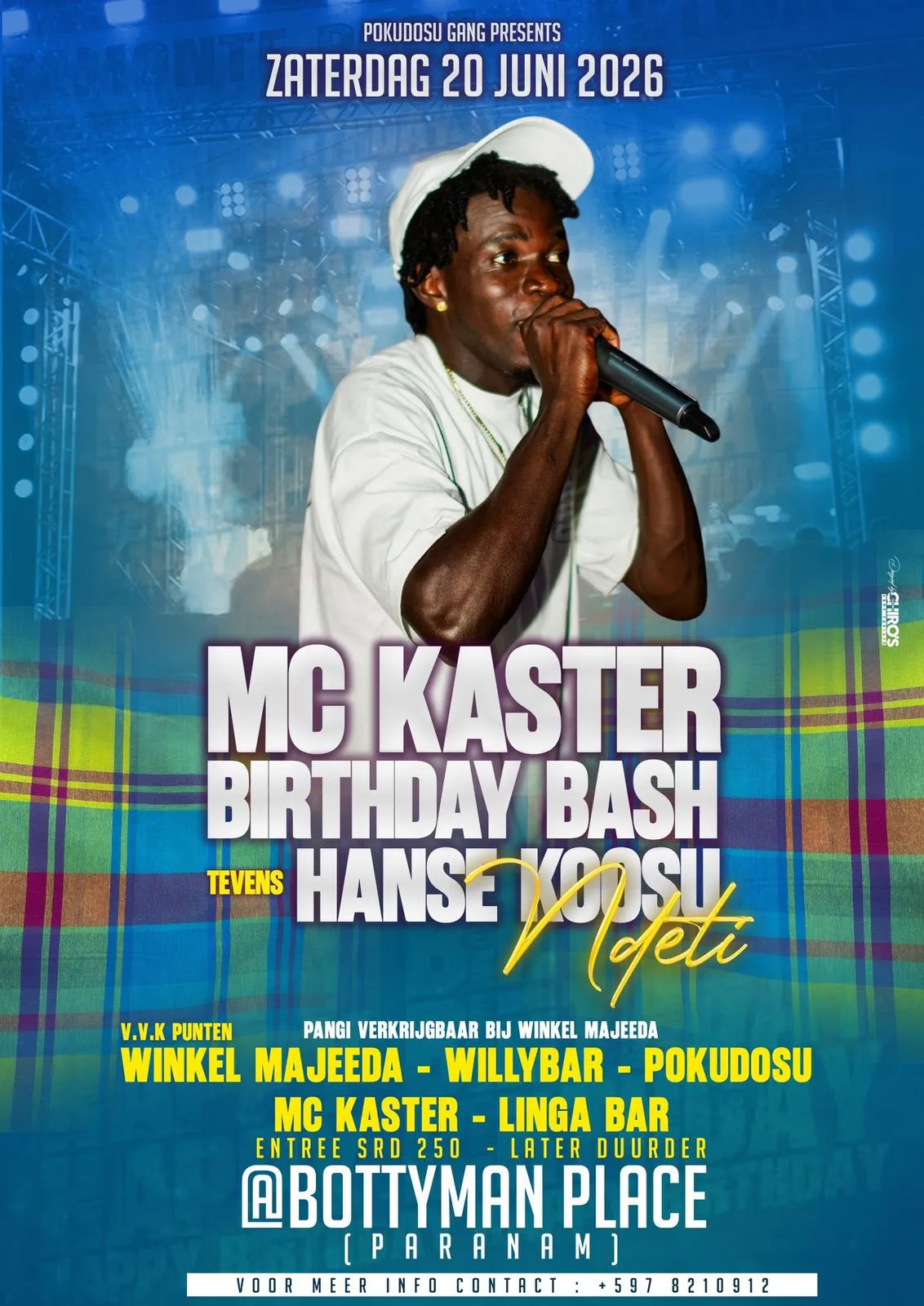 Flyer van MC Kaster Birthday Bash bij Bottyman Place