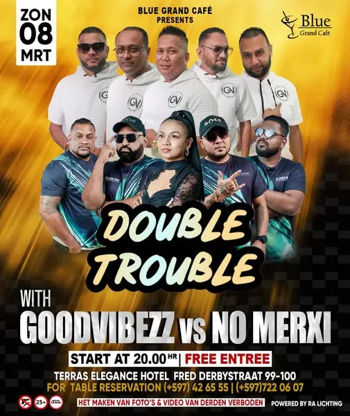 Flyer of DOUBLE TROUBLE at Blue Grand Café