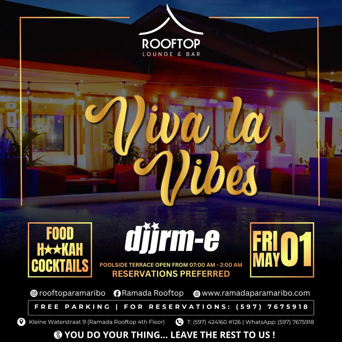 Flyer van Viva la Vibes bij Ramada Rooftop