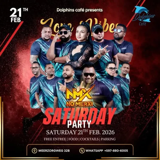 Flyer of Love Vibes Saturday Party at Dolphins Café