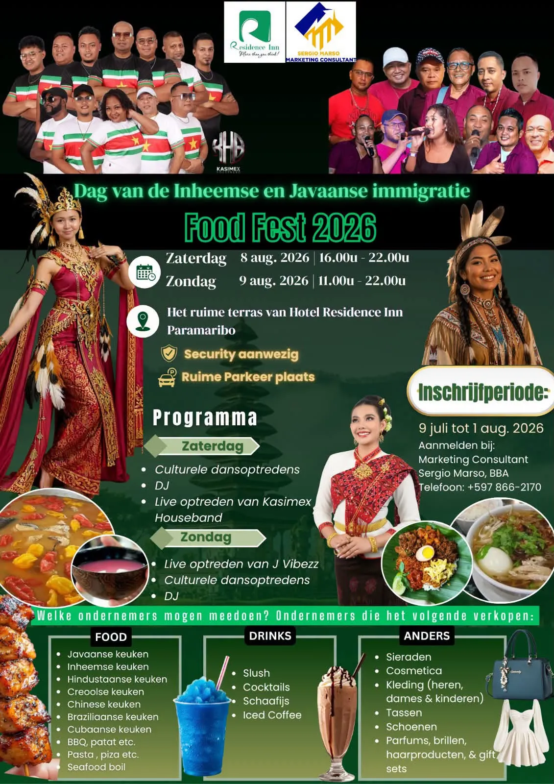 Flyer van Food Fest 2026 bij Residence Inn