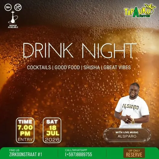 Flyer van DRINK NIGHT bij Tap A Uku