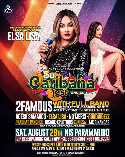 Flyer van Su Caribana Fest 2nd Edition bij Anthony Nesty Sporthal