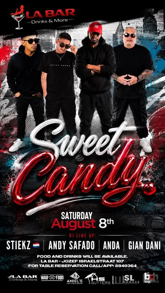 Flyer van Sweet Candy bij LA BAR