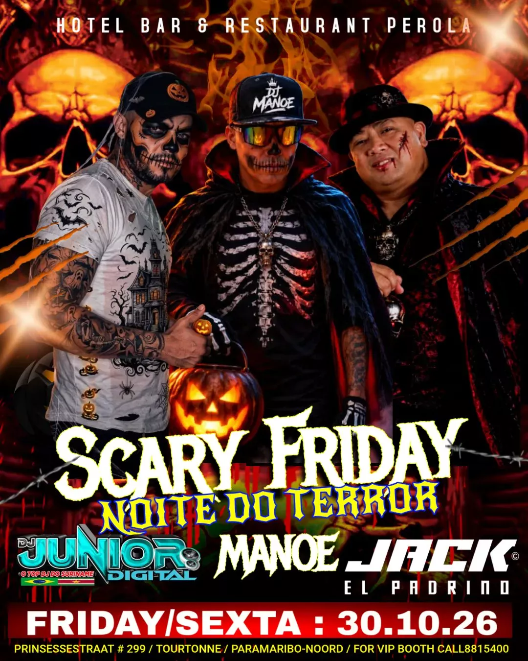 Flyer van SCARY FRIDAY - NOITE DO TERROR bij Hotel Bar Restaurant Perola