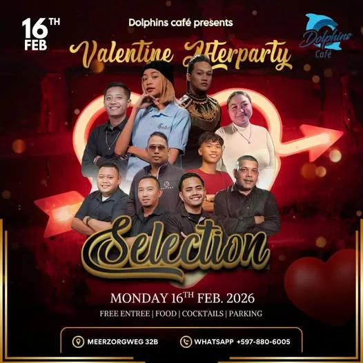 Flyer of Valentine Afterparty at Dolphins Café