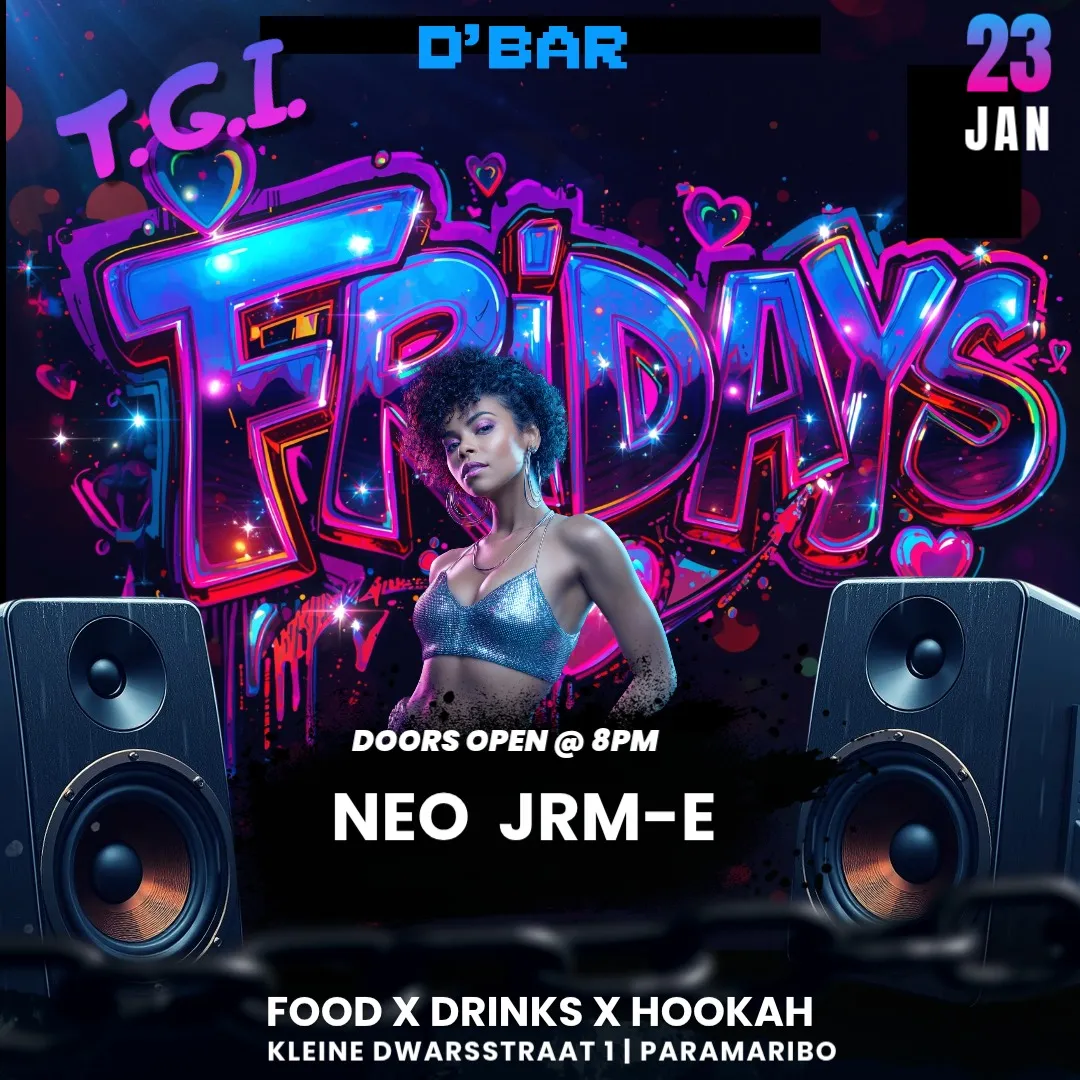 Flyer van T.G.I. Fridays bij D'Bar