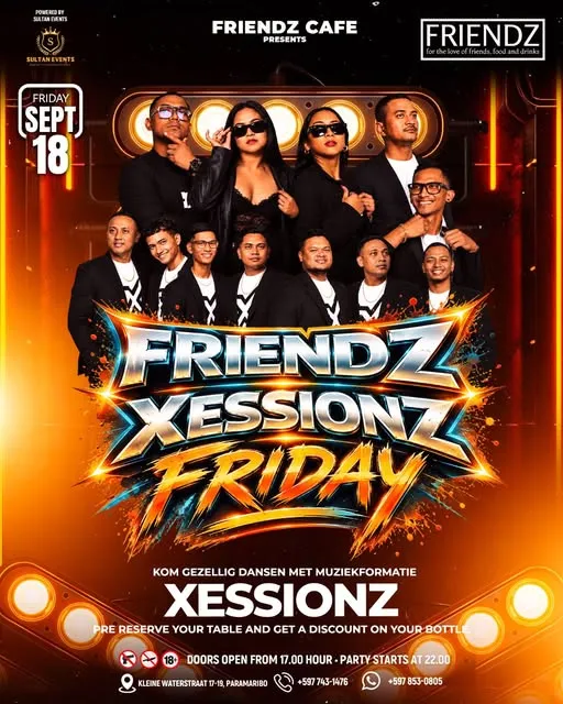 Flyer of FRIENDZ XESSIONZ FRIDAY at Cafe Friendz