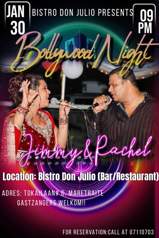 Flyer of Bollywood Night at Restaurant/Bar Bistro Don Julio