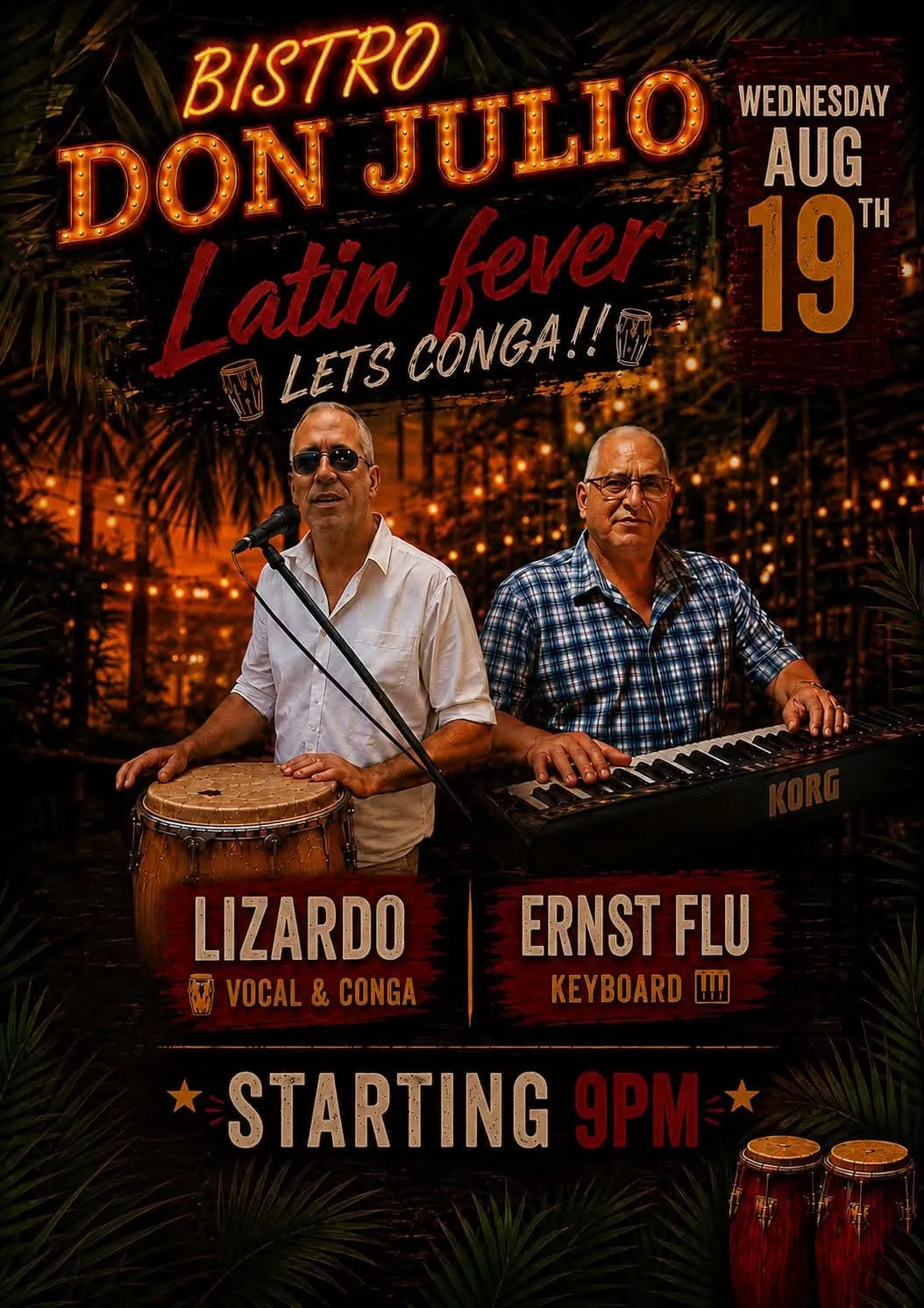 Flyer of Latin Fever at Bistro Don Julio at Restaurant/Bar Bistro Don Julio