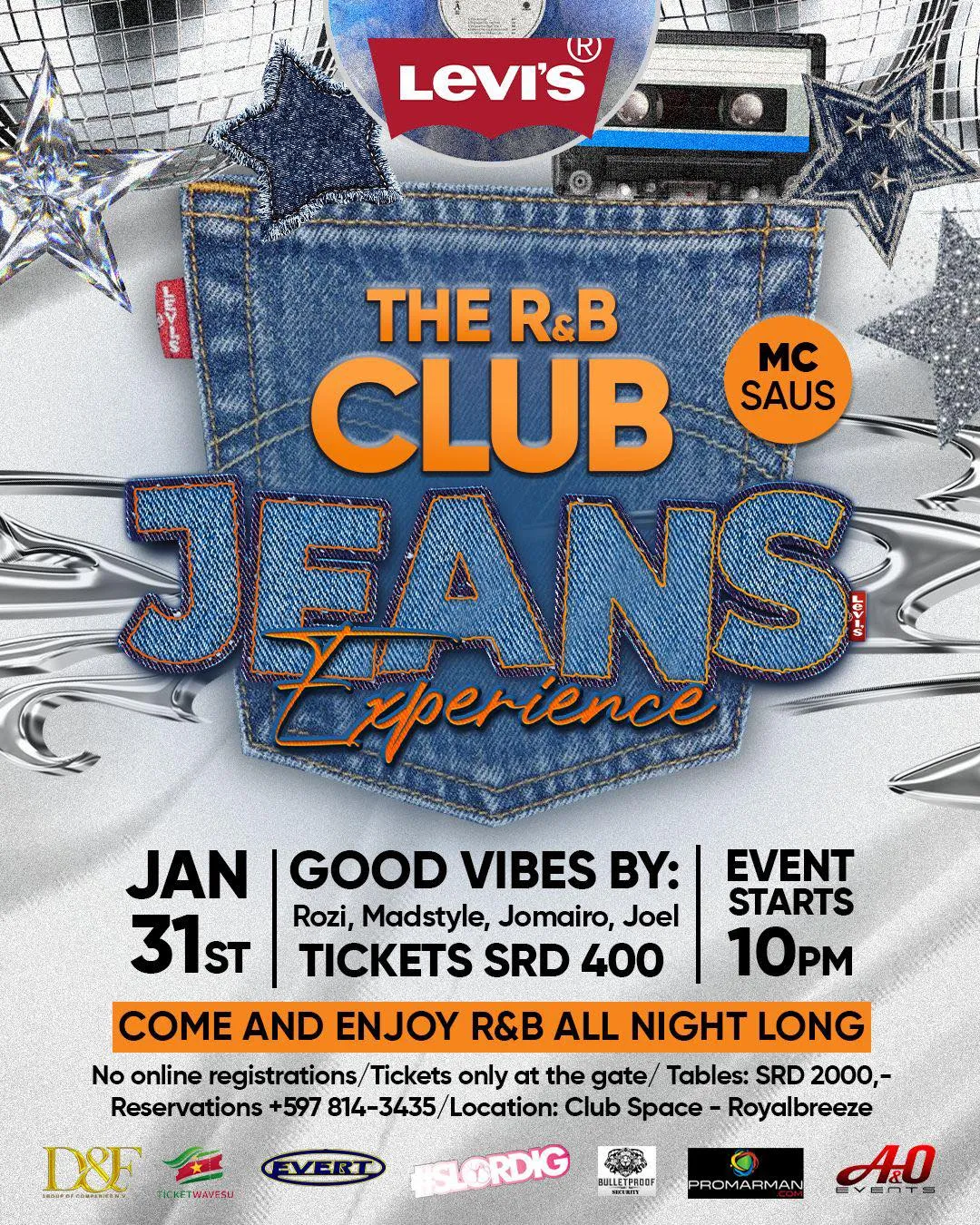 Flyer of The R&B Club Jeans Experience at Royal Breeze (Club Space)