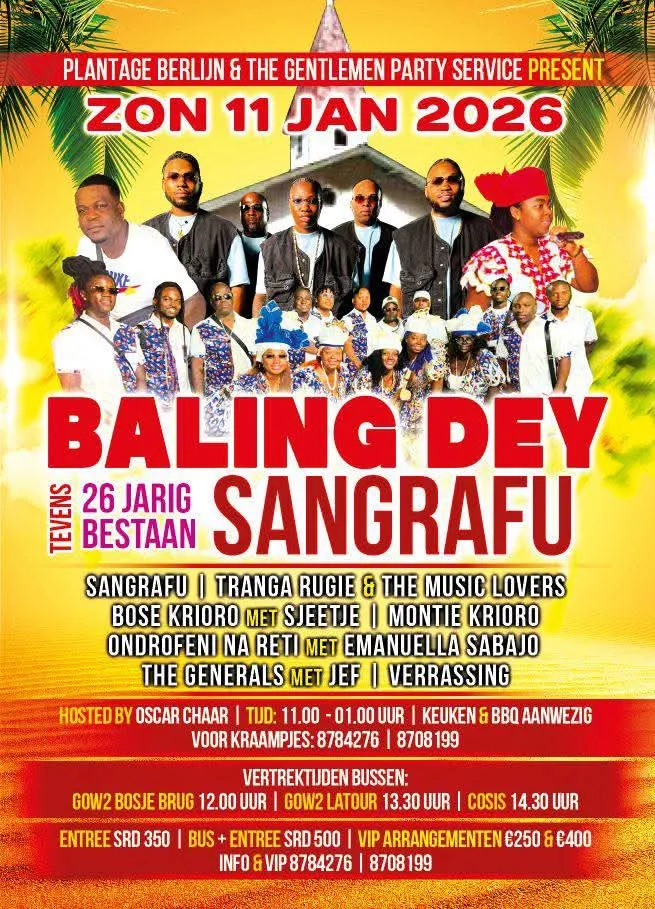 Flyer van Baling Dey bij Plantage Berlijn