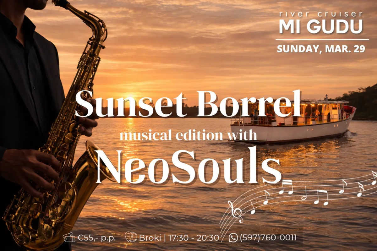 Flyer of Sunset Borrel at Mi Gudu